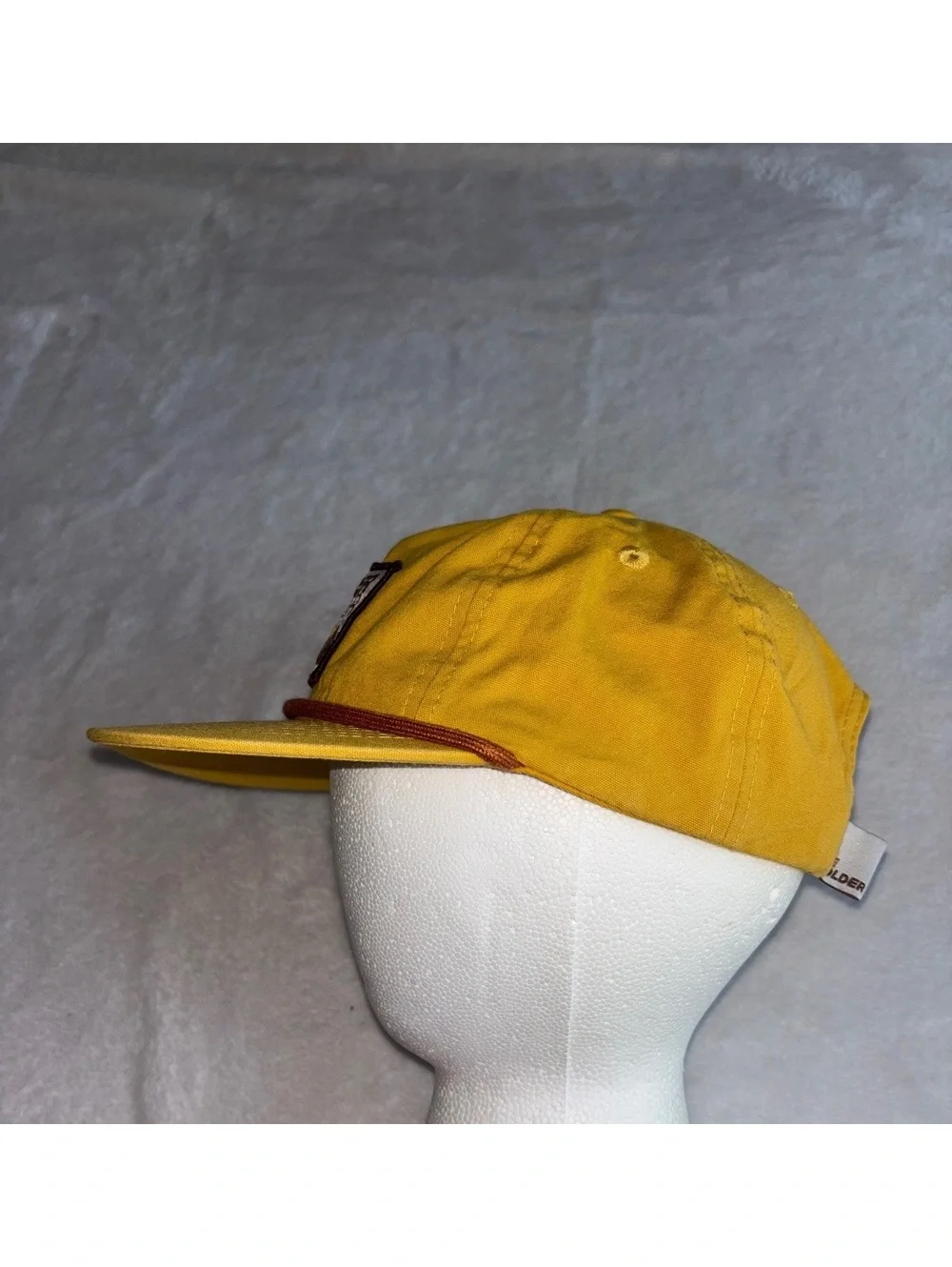 Bolder Boulder 10K Marathon Trucker Hat Yellow Retro Style Rope Snapback Cap